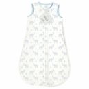 Спальный мешок фланель SwaddleDesigns голубой слоны и птички 3-6 мес.